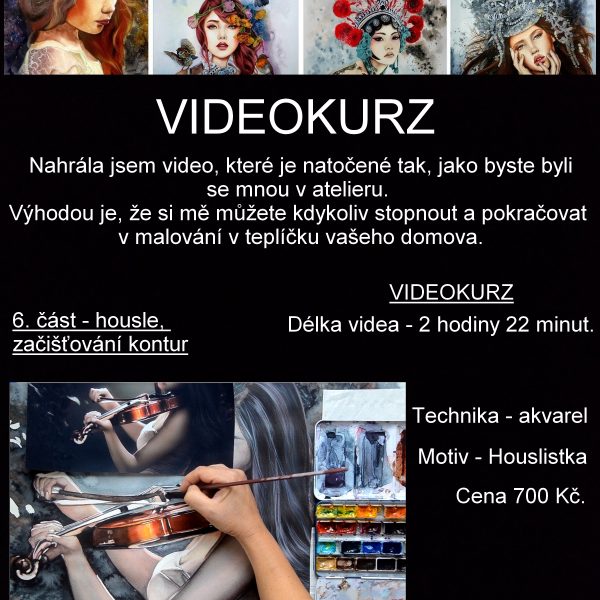 Videokurz malování - Houslistka
