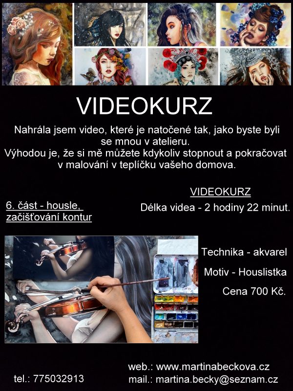 Houslistka - 6. část - housle, začišťování kontur