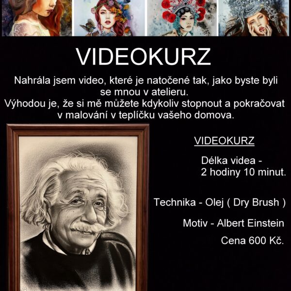 Videokurz malování - Albert Einstein