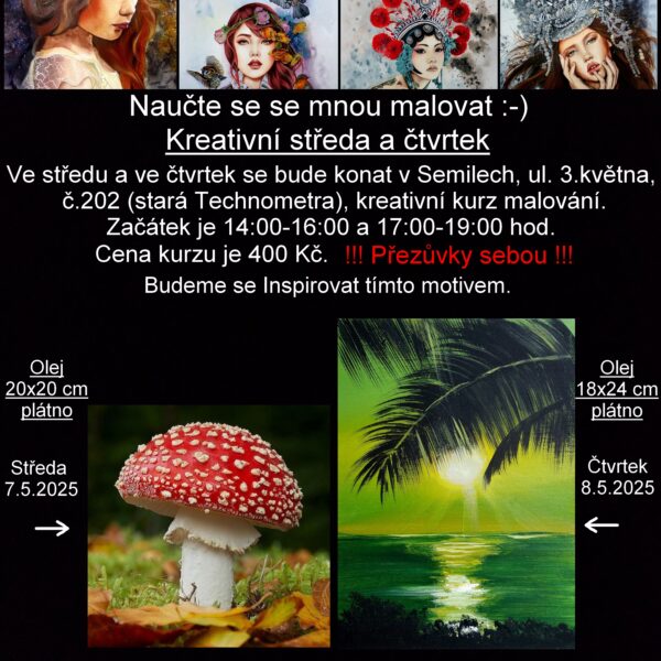 Mini kurzy malování - 7.-8.5.2025