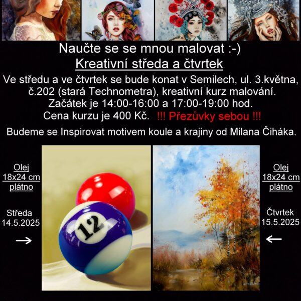 Mini kurzy malování - 14.-15.5.2025